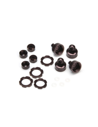 SHOCK COLOR PARTS SET, DARK BROWN ANODIZED