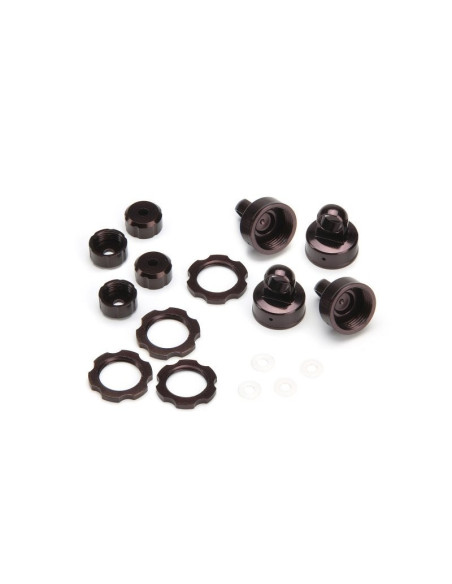 SHOCK COLOR PARTS SET, DARK BROWN ANODIZED