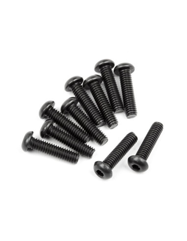 BUTTON HEAD SCREW M2.5x10mm (HEX SOCKET/10pcs)