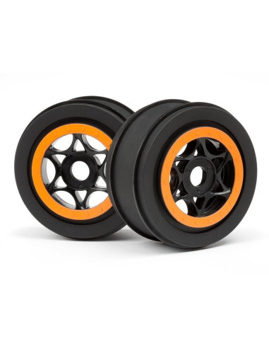 AH-64 WHEEL BLACK/ORANGE (42x83mm/2pcs)