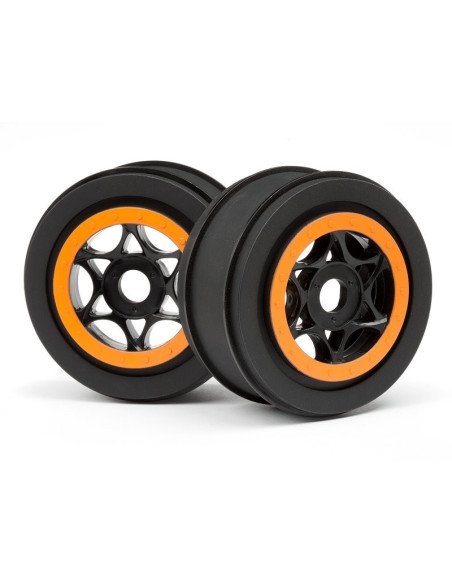 AH-64 WHEEL BLACK/ORANGE (42x83mm/2pcs)