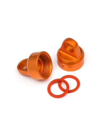 ALUMINUM TOP SHOCK CAP (ORANGE/2pcs)
