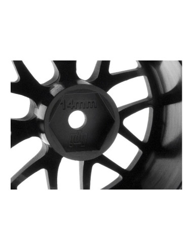 BBS SPOKE WHEEL 48x34mm BLACK (14mm OFFSET/2pcs)