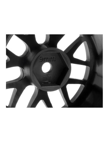 BBS SPOKE WHEEL 48x31mm BLACK (9mm OFFSET/2pcs)