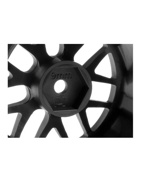 BBS SPOKE WHEEL 48x31mm BLACK (9mm OFFSET/2pcs)