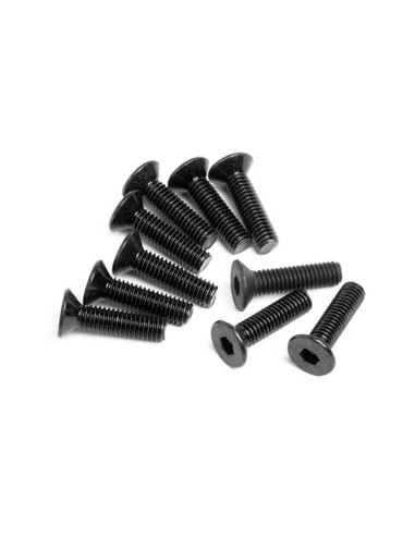 FLAT HEAD SCREW M3x12mm (HEX SOCKET/10pcs)