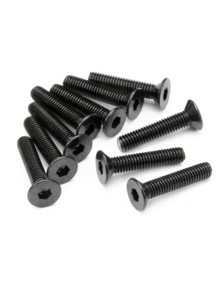FLAT HEAD SCREW M3X15MM (HEX SOCKET/10PCS)