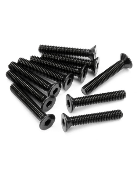Flat Head Screw M3x18mm Hex Socket/10pcs