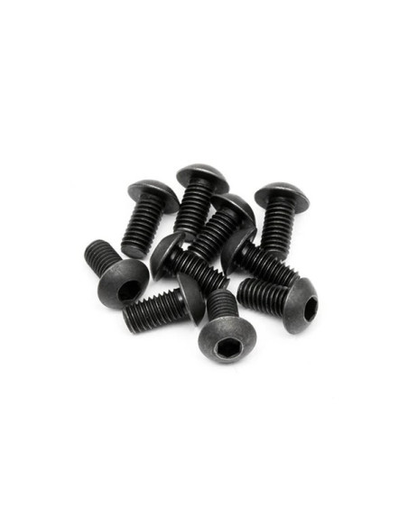 BUTTON HEAD SCREW M3x6mm (HEX SOCKET/10pcs)