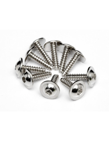 TP. FLANGED SCREW M2.6x10mm (HEX SOCKET/10pcs)