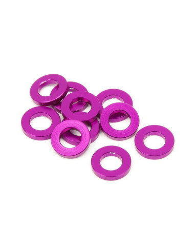 ALUMINIUM WASHER 3 X 6 X 1.0 MM (PURPLE/10 PCS)