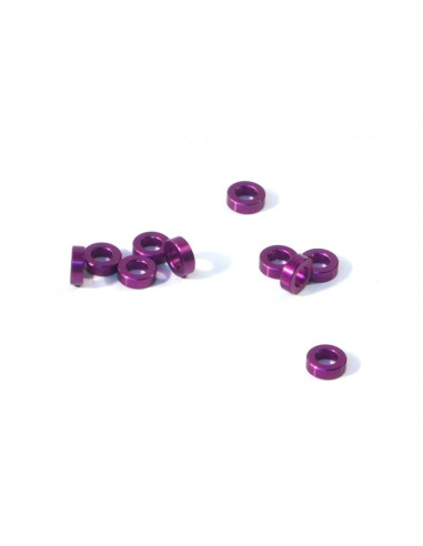 ALUMINIUM WASHER 3 X 6 X 2.0MM (PURPLE/10 PCS)