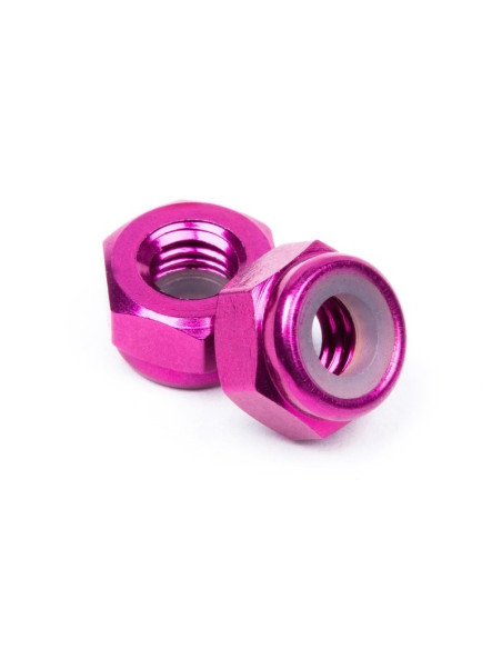 ALUMINUM LOCK NUT M4 (PURPLE/10pcs)
