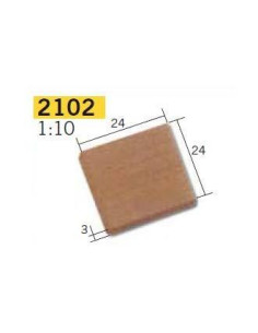 2102 - Baldosa 1/10 Roja AEDES