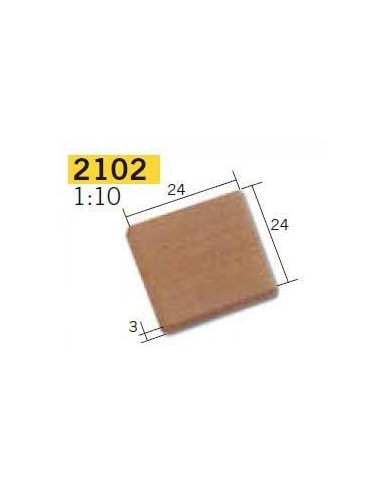 2102 - Baldosa 1/10 Roja AEDES