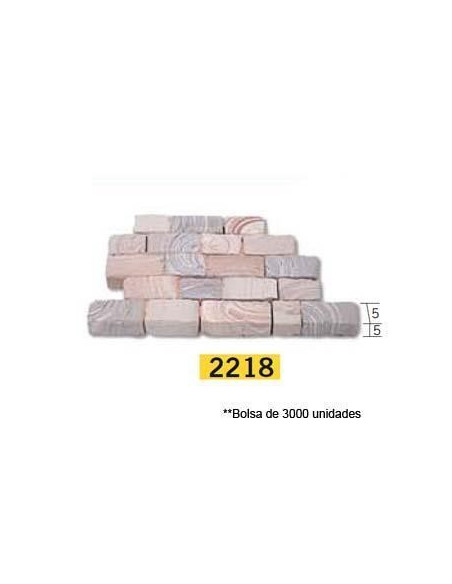 22181 - Piedra muro jaspeada en bolsa de 3000 unidades  AEDES
