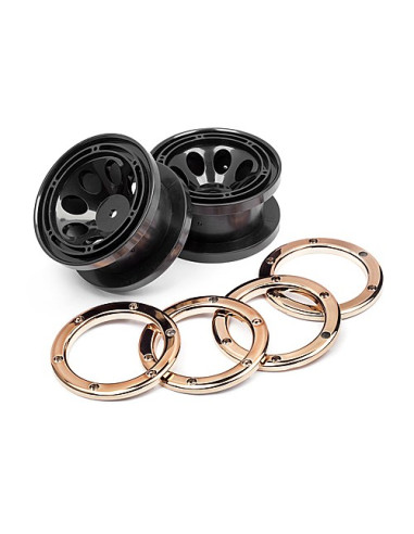 WHEELS W/GOLD BEADLOCKS (2PCS)