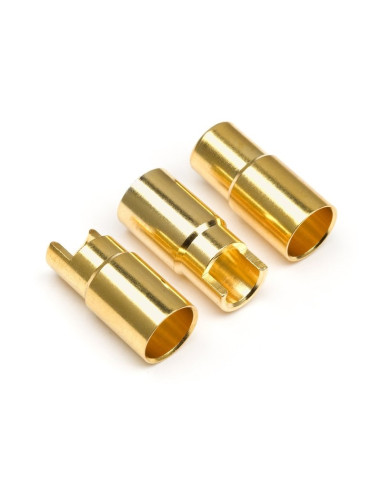Female Gold Connectors (6.0mm Dia) (3 Pcs)