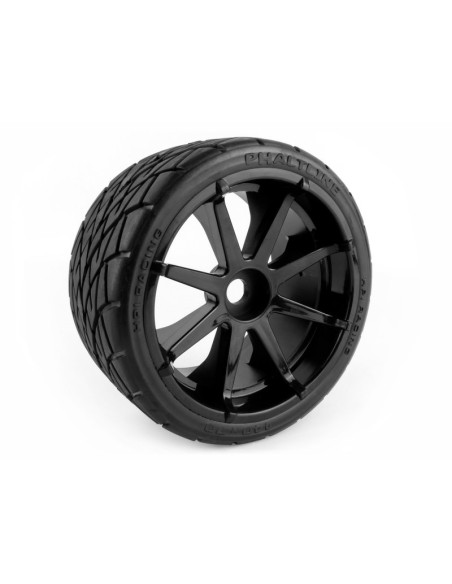 Mounted Phaltline Tire on 3256 Blast Black Wheel 2 pcs