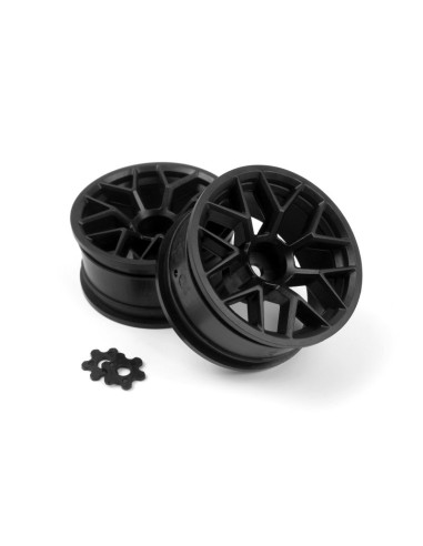 RTR WHEEL 26MM BLACK 6MM OFFSET/2PCS