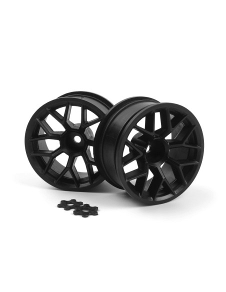 RTR WHEEL 26MM BLACK 6MM OFFSET/2PCS