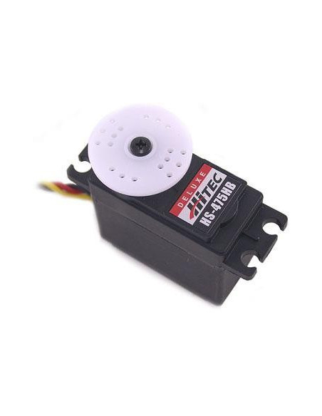 Servo Hitec HS-475HB, 5,5 Kg, rodamientos a bolas, y piñonería de Karbonite.