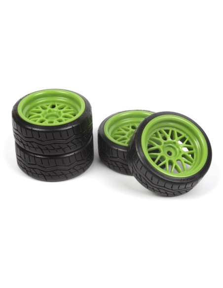 Falken Azenis Drift Tire Premounted on HRE C90 Wheel Green 4