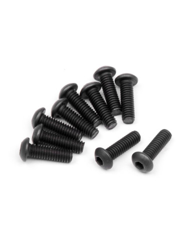BUTTON HEAD SCREW M2.5X8MM (HEX SOCKET/10PCS)