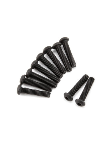 BUTTON HEAD SCREW M2.5X12MM (HEX SOCKET/10PCS)