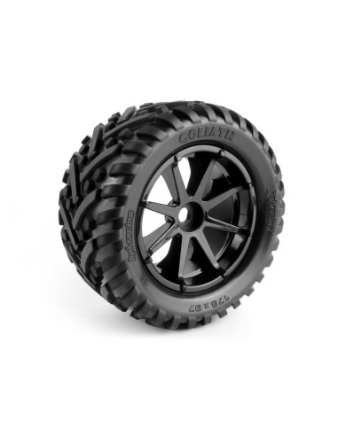 Mounted Goliath Tire on 3256 Blast Black Wheel