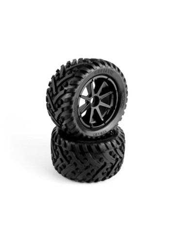 Mounted Goliath Tire on 3256 Blast Black Wheel