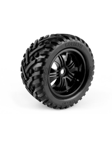 Mounted Goliath Tire on 3251 Tremor Black Wheel
