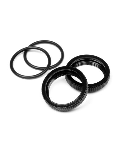 Big Bore Shock Spring Adjust Nut (Black/2pcs)