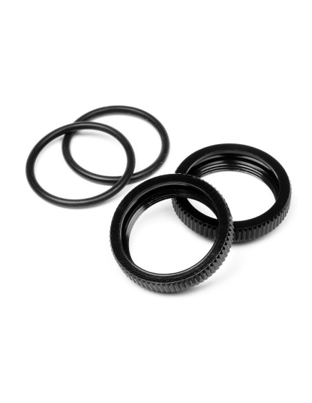 Big Bore Shock Spring Adjust Nut (Black/2pcs)