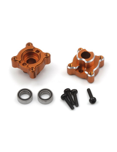 Aluminum Rear Hub Set (Orange/2pcs)