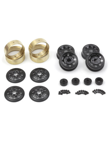 CS8 Steel Beadlock Wheel 1.2in (Black/4pcs)