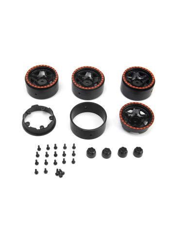 CL5 Beadlock Wheel 1.2in (Red/4pcs)