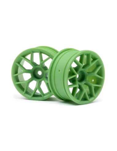 RTR WHEEL 26MM GREEN (6MM OFFSET/2PCS)