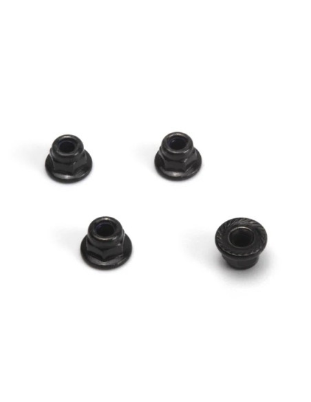 Flange Lock Nut M2.5 (Silver/4pcs)