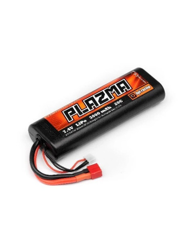 HPI PLAZMA 7.4V 3000MAH 20C LIPO Round Case...