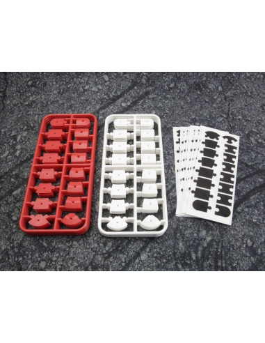 nanoTTR Curb Set  Red and White