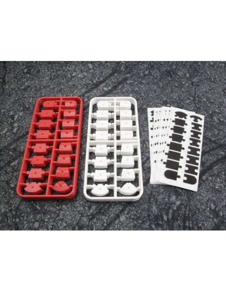 nanoTTR Curb Set  Red and White
