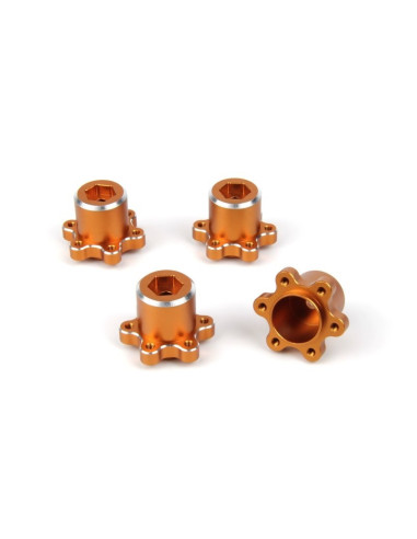 Aluminum MT Wheel Hex +2.5mm (Orange-4pcs)
