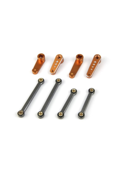 Aluminum Sway Bar Set (Gunmetal-Orange-Front-Rear)