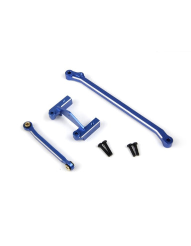 Aluminum Servo Mount & Steering Link (Blue)