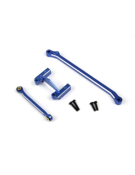 Aluminum Servo Mount & Steering Link (Blue)