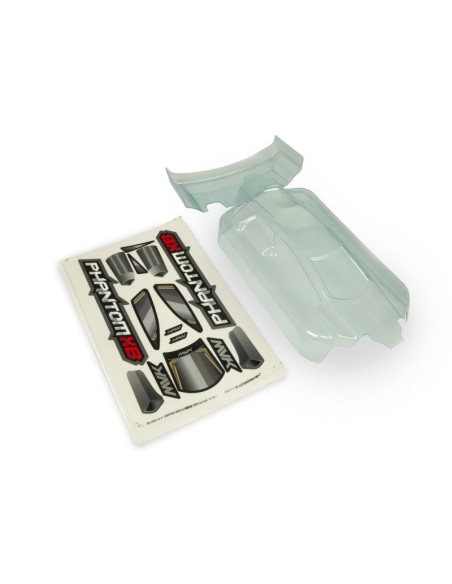 CLEAR LEXAN PHANTOM XB BODY & WING - W/ DECAL SHEET