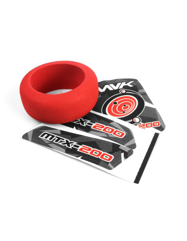 Maverick Transmitter Wheel Foam & Decals Red