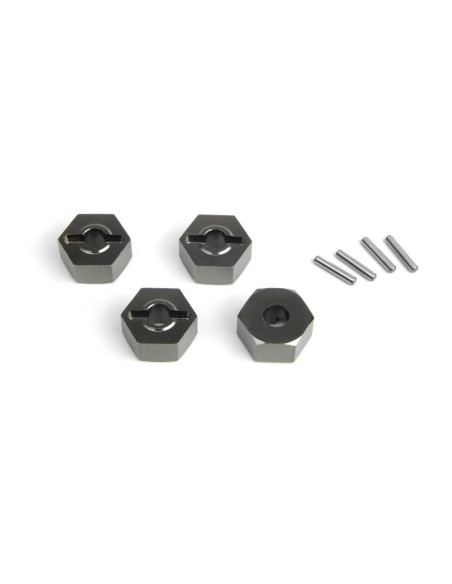 Aluminum 14mm Hex Hub Set (Grey/4pcs)