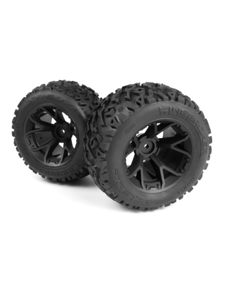 Mounted Linebacker Tire on MT Wheel (Black/2pcs)